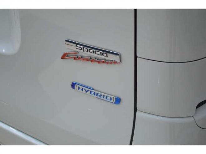 スペーシアカスタム ハイブリッド XSターボ 4WD　ワンオーナー車ハイブリッド4WDターボセーフティサポート搭載デュアルカメラブレーキサポート後退時ブレーキサポート両側オートスライドドア全方位モニター付8インチナビTVバックカメラアダプティブクルコンLED 660