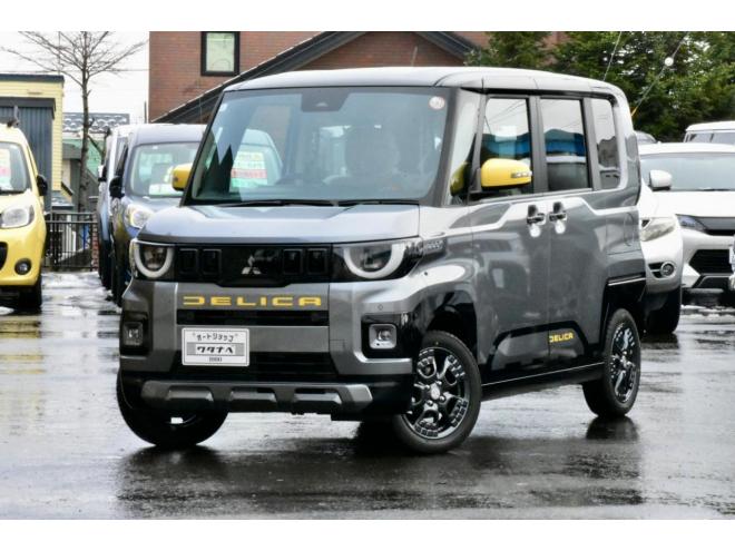 デリカミニデリマルパッケージ　4WD　新車展示　寒冷地仕様　12.3インチメーカーナビ　ETC2.0　純正ドライブレコーダー　イエローデカールパック