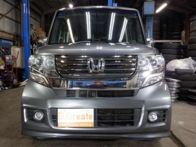 N-BOXカスタムG ターボパッケージ 4WD　ナビ・TV・B/T・両側パワスラ・ETC・HID・本州仕入・ターボ・4WD・クルコン・ステアリングスイッチ・フォグ・スマートキー・プッシュスタート 660