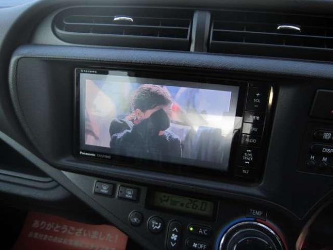 アクア1.5 G　1オーナー 純正エアロ ナビ&フルセグTV Biuetooth スマートキー エンスタ Pスタート シートヒーター ETC 純正16AW ドアバイザー 記録簿 スタッドレス+アルミセット積込み 1年間走行無制限保証付 2WD 1500