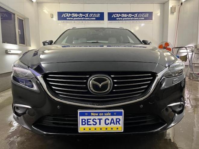 アテンザワゴンＸＤ　Ｌパッケージ　寒冷地仕様　禁煙車　スカイアクティブディーゼルターボ　純正１９インチＡＷ　社外１７ＡＷ＋スタッドレスタイヤ付　純正ナビ（地デジ　ＤＶＤ再生　Ｂｌｕｅｔｏｏｔｈ）＋バックカメラ　前後ドライブレコーダー　ヘッドアップディスプレイ　ＢＯＳＥサウンド　衝突軽減ブレーキ　レーダークルーズコントロール　車線逸脱警報　ＬＥＤヘッドライト　フロントガラス熱線　シートヒーター　ステアリングヒーター　横滑り防止装置　ＥＴＣ 4WD 2200 5Dr