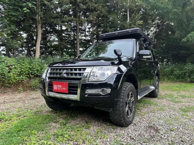 パジェロ3.2 ロング エクシード ディーゼルターボ 4WD　ワンオーナー　PS　PW　社外ナビ　社外アルミ　ABS　キーレス　バックカメラ　リフトアップ　シートヒーター　ルーテント 3200