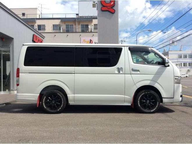 レジアスエース2.8 スーパーGL ダークプライムII ロングボディ ディーゼルターボ 4WD　バン　TRDバンパー&アルパインBIG-X11型　リアヒーター&クーラー　プッシュスタート　スマートキー　　両側スライドドア　ドラレコ　ETC　車線逸脱防止　横滑り防止装置　電動格納ミラー　ベッドキッド 2800