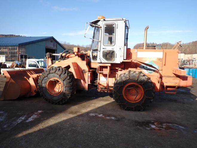 ホイールローダLX120　ワンタッチマルチプラウ＆バケット　恵庭ヤード