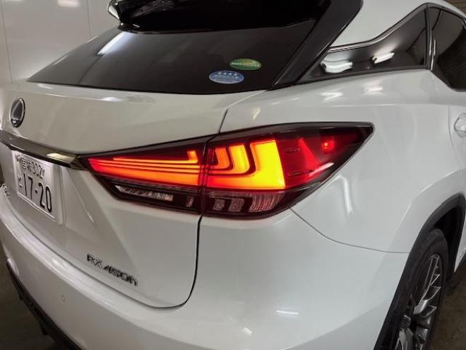 レクサスＲＸ４５０ｈ　Ｆスポーツ　本州仕入　レクサスセーフティセンス　寒冷地仕様　禁煙車　マークレビンソンプレミアム　ヘッドアップディスプレイ　純正２０インチＡＷ　純正１８ＡＷ＋スタッドレスタイヤ付　　電動パノラマルーフ　純正フレアレッドレザーシート　純正ナビ（フルセグ地デジ　Ｂｌｕｅｔｏｏｔｈ対応）＋バックカメラ＋全方位カメラ　パワーバックドア　プリクラッシュセーフティ　レーダークルーズコントロール　シートヒーター　前後ドラレコ　ステアリングヒーター　両席パワーシート　ＥＴＣ 4WD 3500 5Dr