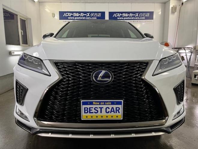 レクサスＲＸ４５０ｈ　Ｆスポーツ　本州仕入　レクサスセーフティセンス　寒冷地仕様　禁煙車　マークレビンソンプレミアム　ヘッドアップディスプレイ　純正２０インチＡＷ　純正１８ＡＷ＋スタッドレスタイヤ付　　電動パノラマルーフ　純正フレアレッドレザーシート　純正ナビ（フルセグ地デジ　Ｂｌｕｅｔｏｏｔｈ対応）＋バックカメラ＋全方位カメラ　パワーバックドア　プリクラッシュセーフティ　レーダークルーズコントロール　シートヒーター　前後ドラレコ　ステアリングヒーター　両席パワーシート　ＥＴＣ 4WD 3500 5Dr