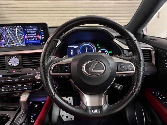 レクサスＲＸ４５０ｈ　Ｆスポーツ　本州仕入　レクサスセーフティセンス　寒冷地仕様　禁煙車　マークレビンソンプレミアム　ヘッドアップディスプレイ　純正２０インチＡＷ　純正１８ＡＷ＋スタッドレスタイヤ付　　電動パノラマルーフ　純正フレアレッドレザーシート　純正ナビ（フルセグ地デジ　Ｂｌｕｅｔｏｏｔｈ対応）＋バックカメラ＋全方位カメラ　パワーバックドア　プリクラッシュセーフティ　レーダークルーズコントロール　シートヒーター　前後ドラレコ　ステアリングヒーター　両席パワーシート　ＥＴＣ 4WD 3500 5Dr