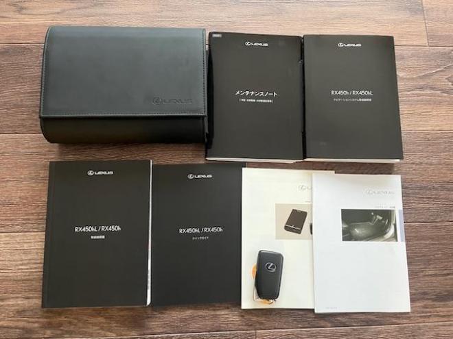 レクサスＲＸ４５０ｈ　Ｆスポーツ　本州仕入　レクサスセーフティセンス　寒冷地仕様　禁煙車　マークレビンソンプレミアム　ヘッドアップディスプレイ　純正２０インチＡＷ　純正１８ＡＷ＋スタッドレスタイヤ付　　電動パノラマルーフ　純正フレアレッドレザーシート　純正ナビ（フルセグ地デジ　Ｂｌｕｅｔｏｏｔｈ対応）＋バックカメラ＋全方位カメラ　パワーバックドア　プリクラッシュセーフティ　レーダークルーズコントロール　シートヒーター　前後ドラレコ　ステアリングヒーター　両席パワーシート　ＥＴＣ 4WD 3500 5Dr