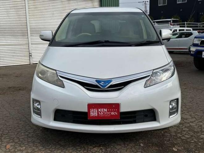 エスティマハイブリッド2.4 X 4WD　ETC　地デジ　クルーズコントロール　純正オーディオ　バックカメラ　両側スライドドア左側電動　3列シート　パワステ　パワーウィンドウ　純正アルミ　ABS　キーレスエントリー 2400