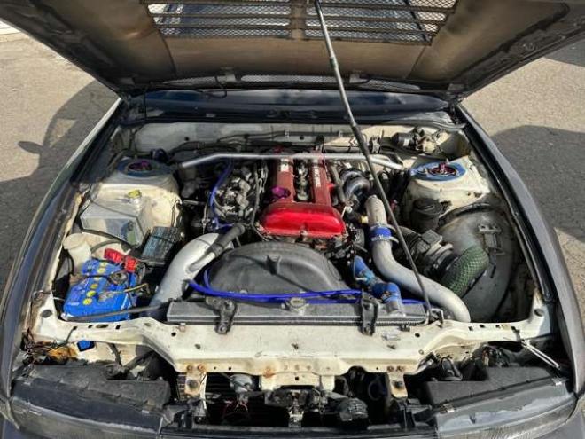シルビア2.0 K’sクラブセレクション　ターボ　社外アルミ　外エアロ　社外ハンドル　パワステ　パワーウィンドウ　社外LSDデフ　社外インタークーラー　社外タコ足　S14タービン　全塗装済 2WD 2000