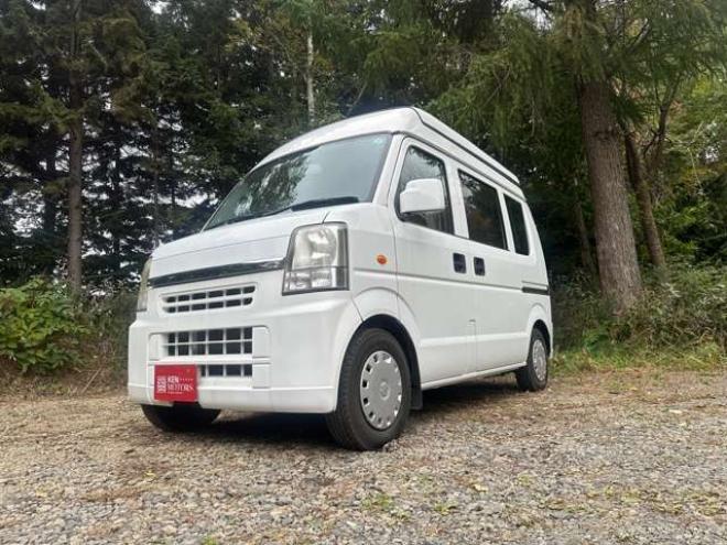 エブリィジョイン ハイルーフ 4WD　ポップアップルーフ　FFヒーター　サブバッテリー　700Wインバータリアヒーター　シンク　給水タンク　テーブル　禁煙車　パワステ　パワーウィンドウ　キーレス 660