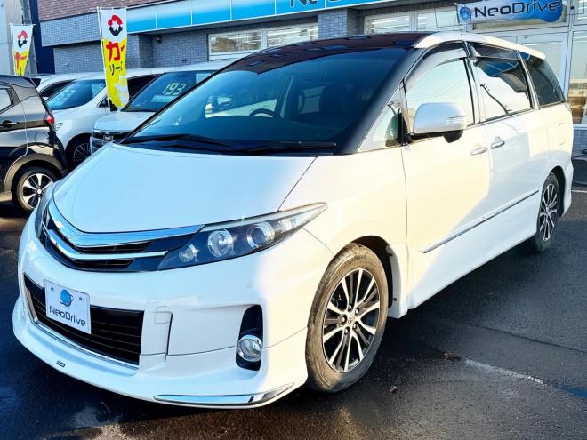 エスティマハイブリッドハイブリッド2.4アエラス 4WD　ローンが不安な方＜優遇ローン＞本州仕入　モデリスタエアロ　クルーズコントロール　ムーンルーフ 4WD 2400 5Dr