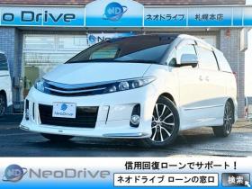 エスティマハイブリッド　ハイブリッド2.4アエラス 4WD　ローンが不安な方＜優遇ローン＞本州仕入　モデリスタエアロ　クルーズコントロール　ムーンルーフ 4WD 2400 5Dr