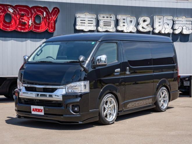 ハイエース2.7 GL ロング ファインテックツアラー 4WD　415COBRA　ファントムヘッドライトシステム&フェイスリフトキット&F/S/R/ルーフスポ/ボンネット/プレステージテールランプ&バッドラッカーSD-6プレミアムフォージッド18インチAW　TOYO　H30　225/50R18 2700