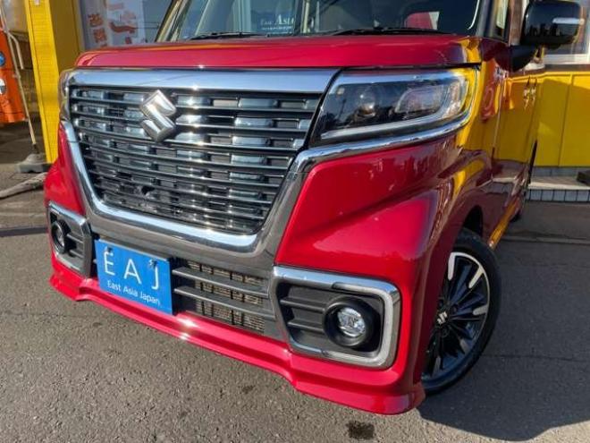 スペーシアカスタム ハイブリッド XSターボ 4WD　1年走行距離無制限保証/Bluetooth/ナビ・フルセグTV/全方位カメラ/両側パワースライドドア/エンジンスターター/ETC/コーナーセンサー/シートヒーター/ミラーヒーター/夏冬タイヤ付き/ワンオーナー/修復歴無し 660