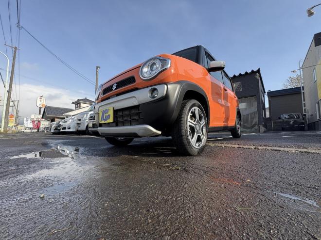 ハスラーHUSTLER  4WD　X HID TURBO ブレーキアシスト　寒冷地　hid　autoライト　地デジナビ　プッシュスタート　シートヒーター　エンスタ　ドラレコ前後ETC　全磨き済　エンジンオイル交換　CVTオイル交換　記録簿2枚 4WD 660 5Dr