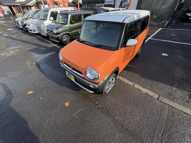 ハスラーHUSTLER  4WD　X HID TURBO ブレーキアシスト　寒冷地　hid　autoライト　地デジナビ　プッシュスタート　シートヒーター　エンスタ　ドラレコ前後ETC　全磨き済　エンジンオイル交換　CVTオイル交換　記録簿2枚 4WD 660 5Dr