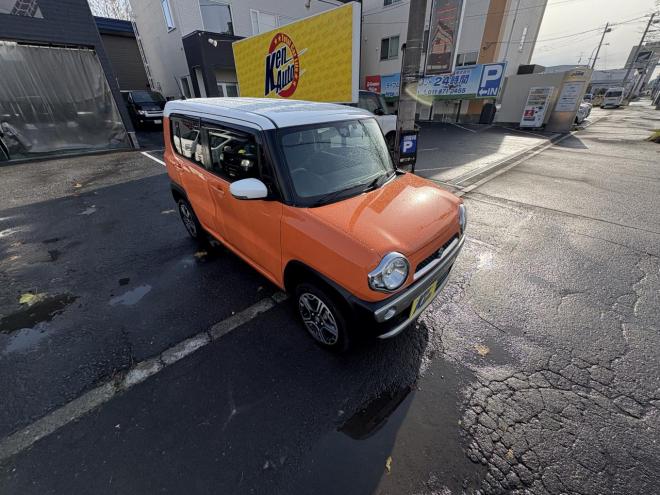 ハスラーHUSTLER  4WD　X HID TURBO ブレーキアシスト　寒冷地　hid　autoライト　地デジナビ　プッシュスタート　シートヒーター　エンスタ　ドラレコ前後ETC　全磨き済　エンジンオイル交換　CVTオイル交換　記録簿2枚 4WD 660 5Dr