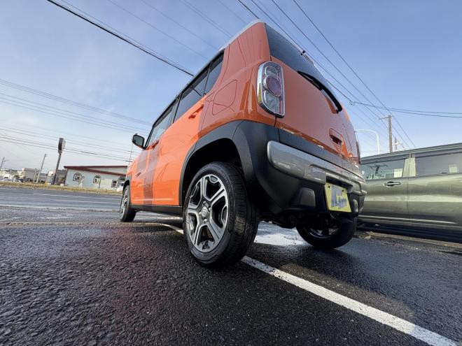 ハスラーHUSTLER  4WD　X HID TURBO ブレーキアシスト　寒冷地　hid　autoライト　地デジナビ　プッシュスタート　シートヒーター　エンスタ　ドラレコ前後ETC　全磨き済　エンジンオイル交換　CVTオイル交換　記録簿2枚 4WD 660 5Dr