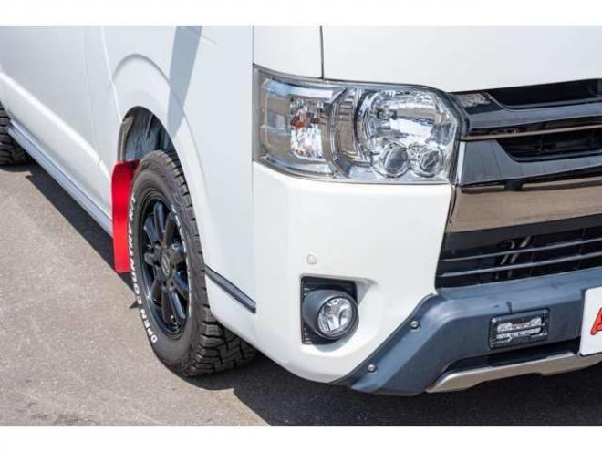 レジアスエース2.8 スーパーGL ダークプライムII ロングボディ ディーゼルターボ 4WD　バン　TRDバンパー&アルパインBIG-X11型　リアヒーター&クーラー　プッシュスタート　スマートキー　　両側スライドドア　ドラレコ　ETC　車線逸脱防止　横滑り防止装置　電動格納ミラー　ベッドキッド 2800