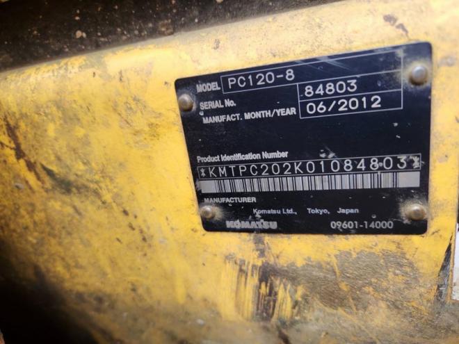 バックホーPC120-8  配管付(グラップル使用可能）