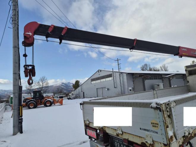 クオン増トン車　5段クレーン＆ラジコン　苫小牧ヤード