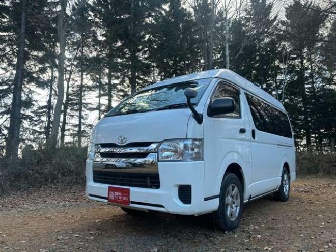 ハイエースバン3.0 DX ロング ハイルーフ GLパッケージ ディーゼルターボ 4WD　純正ナビTV　バックカメラ　寒冷地仕様　キーレス　ETC　ワンオーナー　パワーウィンドウ　パワステ　両側スライドドア 3000
