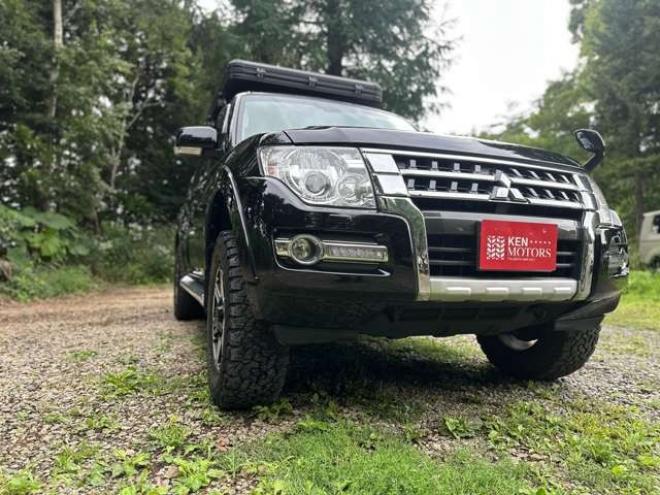 パジェロ3.2 ロング エクシード ディーゼルターボ 4WD　ワンオーナー　PS　PW　社外ナビ　社外アルミ　ABS　キーレス　バックカメラ　リフトアップ　シートヒーター　ルーテント 3200