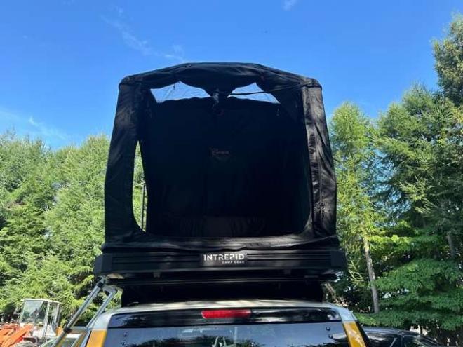 FJクルーザー4.0 カラーパッケージ 4WD　INTREPIDキャンプギアルーフテント　社外10インチナビ　バックカメラ　前後ドラレコ　パワステ　パワーウィンドウ　アルミ　ABS　キーレス　ETC 4000