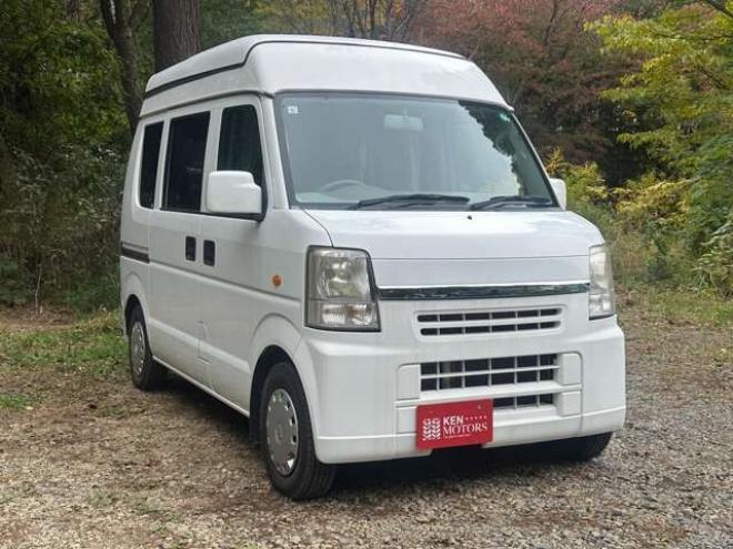 エブリィジョイン ハイルーフ 4WD　ポップアップルーフ　FFヒーター　サブバッテリー　700Wインバータリアヒーター　シンク　給水タンク　テーブル　禁煙車　パワステ　パワーウィンドウ　キーレス 660