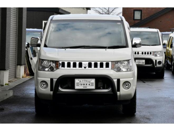 デリカD:5 Chamonix　４WD　本州仕入　１オーナー　ジオランダーＭ／Ｔ　新品フロントガード　両側電動スライドドア　シートヒーター　シートカバー付き