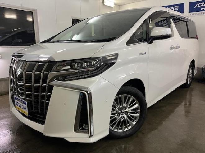 アルファードハイブリッド本州仕入　法人ワンオーナー　寒冷地仕様　禁煙車　リアエンターテイメント　純正フリップダウンモニター　ＪＢＬサウンド　両側パワースライドドア　パワーバックドア　純正ブラックレザーシート　ドラレコ　ＥＴＣ 4WD 2500 5Dr