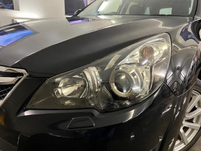 レガシィワゴン本州仕入　禁煙車　衝突軽減ブレーキ　車線逸脱警報　純正ブラックハーフレザーシート　カロッツェリアナビ　フルセグ地デジ　ＤＶＤ再生　Ｂｌｕｅｔｏｏｔｈオーディオ　バックカメラ　電動パーキング　前後ソナー 4WD 2500 5Dr