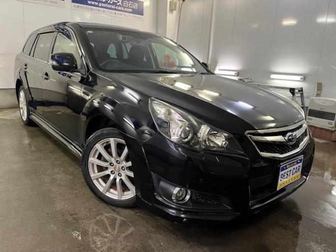 レガシィワゴン本州仕入　禁煙車　衝突軽減ブレーキ　車線逸脱警報　純正ブラックハーフレザーシート　カロッツェリアナビ　フルセグ地デジ　ＤＶＤ再生　Ｂｌｕｅｔｏｏｔｈオーディオ　バックカメラ　電動パーキング　前後ソナー 4WD 2500 5Dr