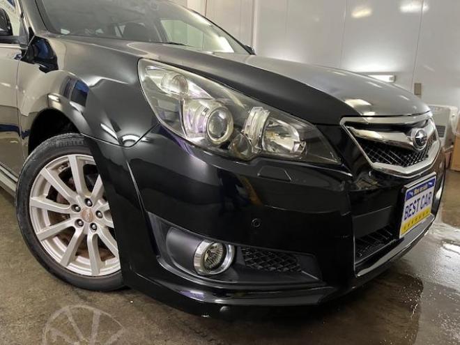 レガシィワゴン本州仕入　禁煙車　衝突軽減ブレーキ　車線逸脱警報　純正ブラックハーフレザーシート　カロッツェリアナビ　フルセグ地デジ　ＤＶＤ再生　Ｂｌｕｅｔｏｏｔｈオーディオ　バックカメラ　電動パーキング　前後ソナー 4WD 2500 5Dr