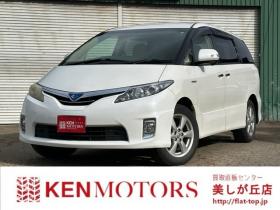 エスティマハイブリッド　2.4 X 4WD　ETC　地デジ　クルーズコントロール　純正オーディオ　バックカメラ　両側スライドドア左側電動　3列シート　パワステ　パワーウィンドウ　純正アルミ　ABS　キーレスエントリー 2400