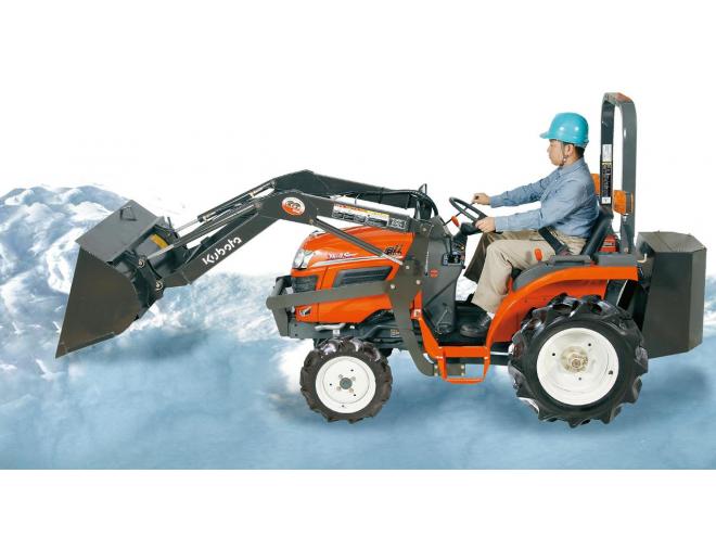 トラクター除排雪可バケツ袖付きクボタJB13エクストラ 4WD 800