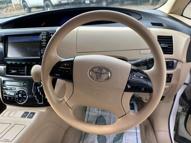 エスティマハイブリッド2.4 X 4WD　ETC　地デジ　クルーズコントロール　純正オーディオ　バックカメラ　両側スライドドア左側電動　3列シート　パワステ　パワーウィンドウ　純正アルミ　ABS　キーレスエントリー 2400