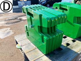農機補助部品　ジョンディア　中古　トラクターウェイト　50kg×6枚　2枚柄違い　農機具