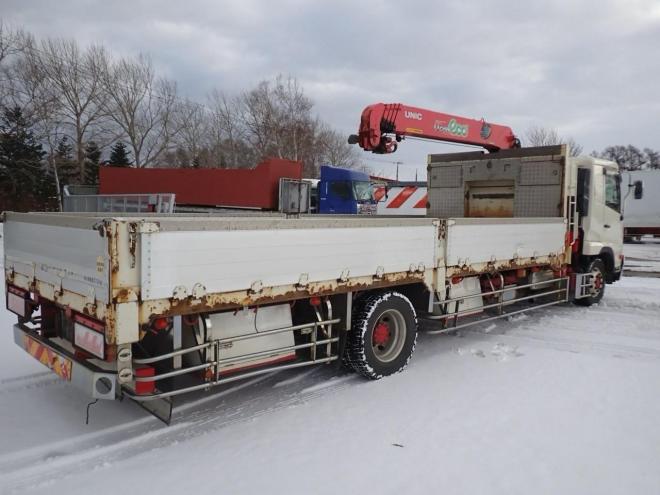 クオン増トントラック　5段クレーン＆ラジコン　苫小牧ヤード