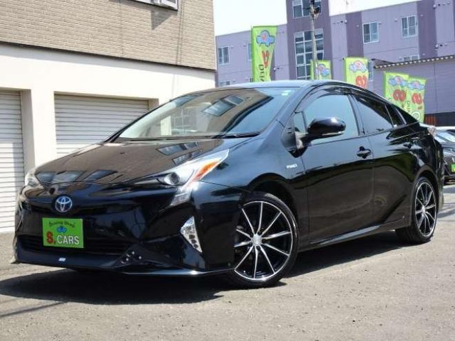 プリウス1.8 A プレミアム E-Four 4WD　本州車 ハイブリットシステム2年保証/走行距離無制限　 4WD　TRDエアロ　ブラインドスポットモニター　純正ナビ　地デジ　バックカメラ　18インチアルミ　本革シート　ヘッドアップディスプレイ　AC100V 1800