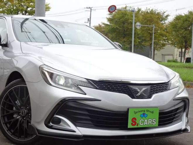 マークX2.5 250G Four 4WD　本州車　保証1年　4WD　ワンオーナー　エスカーズカスタム　フロントリップ　リヤディフューザー　プレシャス/HM-1　19インチアルミ　純正ナビ　ワンセグTV　ドライブレコーダーLDA　ETC　クルーズコントロール 2500