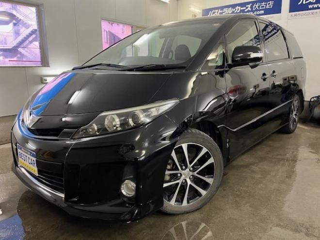 エスティマワンオーナー　寒冷地仕様　禁煙車　両側パワースライドドア　パワーバックドア　純正１８インチＡＷ　純正１６ＡＷ＋スタッドレスタイヤ　純正ナビ　フルセグ地デジ　ＤＶＤ再生　Ｂｌｕｅｔｏｏｔｈ　バックカメラ 4WD 2400 5Dr