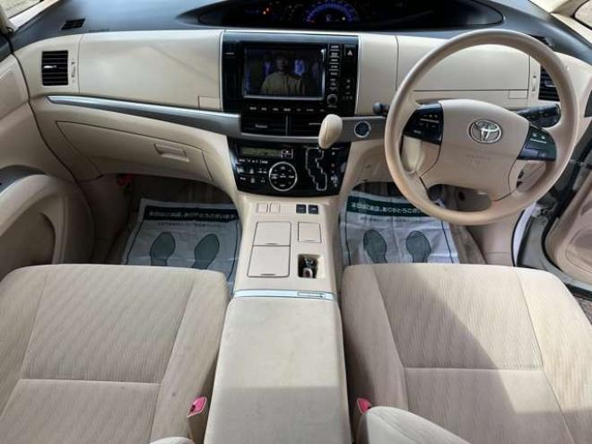 エスティマハイブリッド2.4 X 4WD　ETC　地デジ　クルーズコントロール　純正オーディオ　バックカメラ　両側スライドドア左側電動　3列シート　パワステ　パワーウィンドウ　純正アルミ　ABS　キーレスエントリー 2400