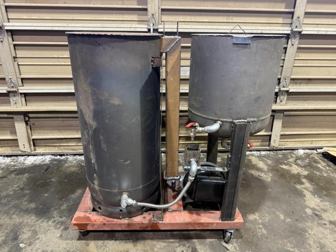 ヒーター大型廃油ストーブ 30坪程度に 超高火力！