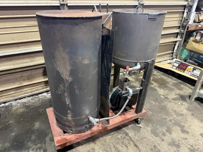 ヒーター大型廃油ストーブ 30坪程度に 超高火力！