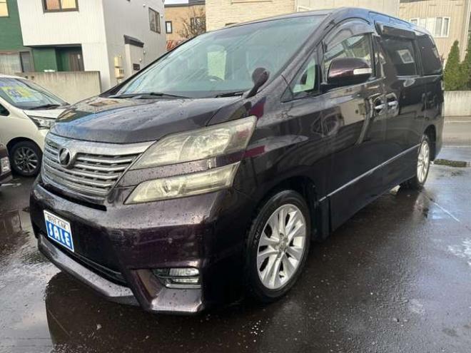 ヴェルファイア2.4 Z 4WD　片側パワースライドドア　寒冷地仕様　地デジ　Bluetooth　プッシュスタート　ETC　純正アルイホイール　社外アルミホイール冬　バックモニター　横滑り防止装置　コーナセンサー　インテリキー 2400