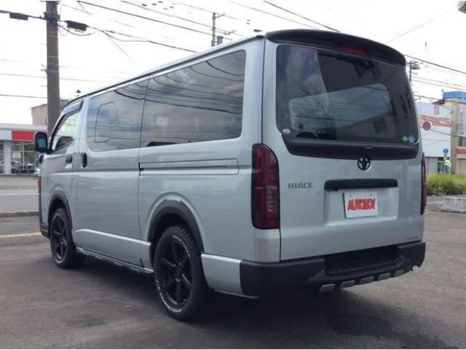 ハイエースバン2.8 DX ロング GLパッケージ ディーゼルターボ 4WD　キーレス　両側スライドドア　バックカメラ　メモリナビ　フルセグTV　フロントフォグランプ　衝突被害軽減システム　車線逸脱防止　横滑り防止装置　パワーヒート　オートマチックハイビーム　電動格納ミラー 2800