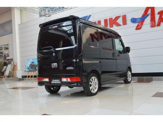 エブリィワゴン PZターボスペシャル ハイルーフ 4WD　ワンオーナー車ハイルーフ4WDターボセーフティサポート搭載アイドリングストップストップ両側オートスライドドア&オートステップ7インチワイドナビTVバックカメラETCドライブレコーダーLEDライト 660