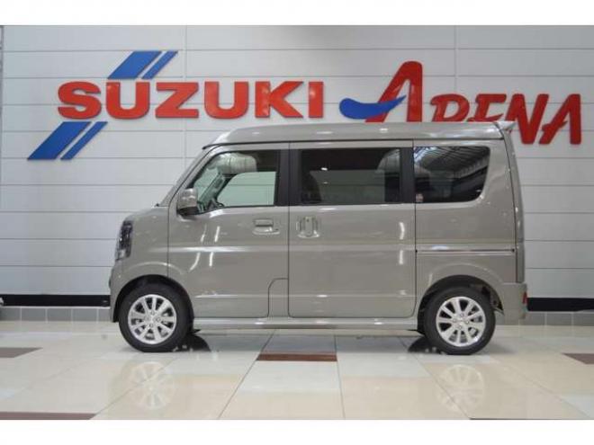 エブリィワゴン PZターボ 4WD　届出済未使用車4WDターボハイルーフスズキセーフティサポート純正バックカメラ付ディスプレイオーディオ左オートスライドドアハイビームアシストLEDライト横滑り防止装置シートヒーター 660